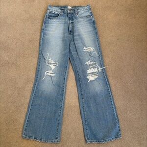 West of Melrose distressed wide leg jeans